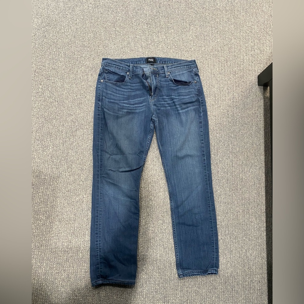 PAIGE women’s Blue Straight-Leg Jeans